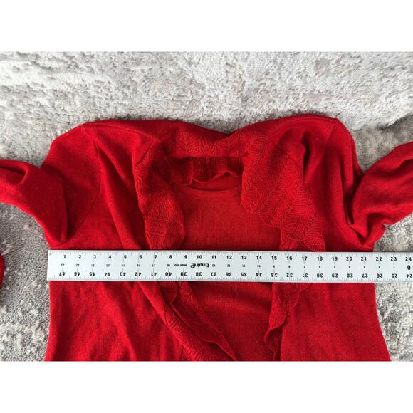 Rebecca Malone Size L Casual Pullover Sweater Top Red Long Sleeve Outdoor - Picture 4 of 7